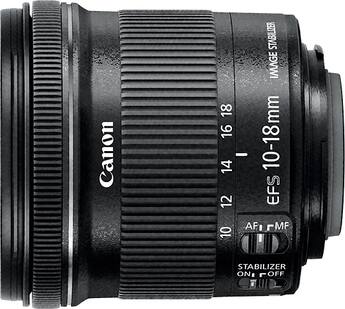 Canon EF S10 18mm F4.5 5.6 IS STM Ultra Wide Zoom Lens for EOS Canon EF S10 18mm F4.5 5.6 IS STM Ultra Wide Zoom Lens for EOS