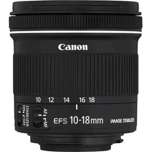 Canon EF-S 10-18mm f/4.5-5.6 IS STM Ultra-Wide Zoom Lens Black