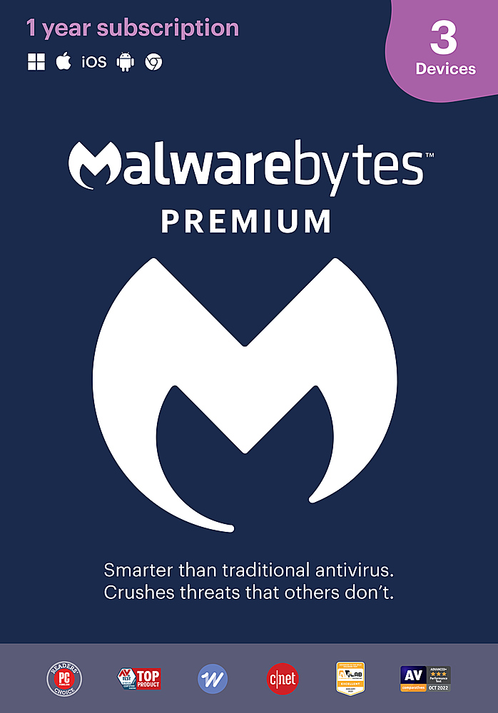 Malwarebytes - 4.0 Premium (3-Devices) - Android, Mac, Windows