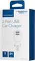Alt View Zoom 15. Insignia™ - 24 W Vehicle Charger with 2 USB Ports - White.
