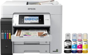 Epson - EcoTank Pro ET-5800 Wireless All-In-One Inkjet Printer - White - Front_Zoom