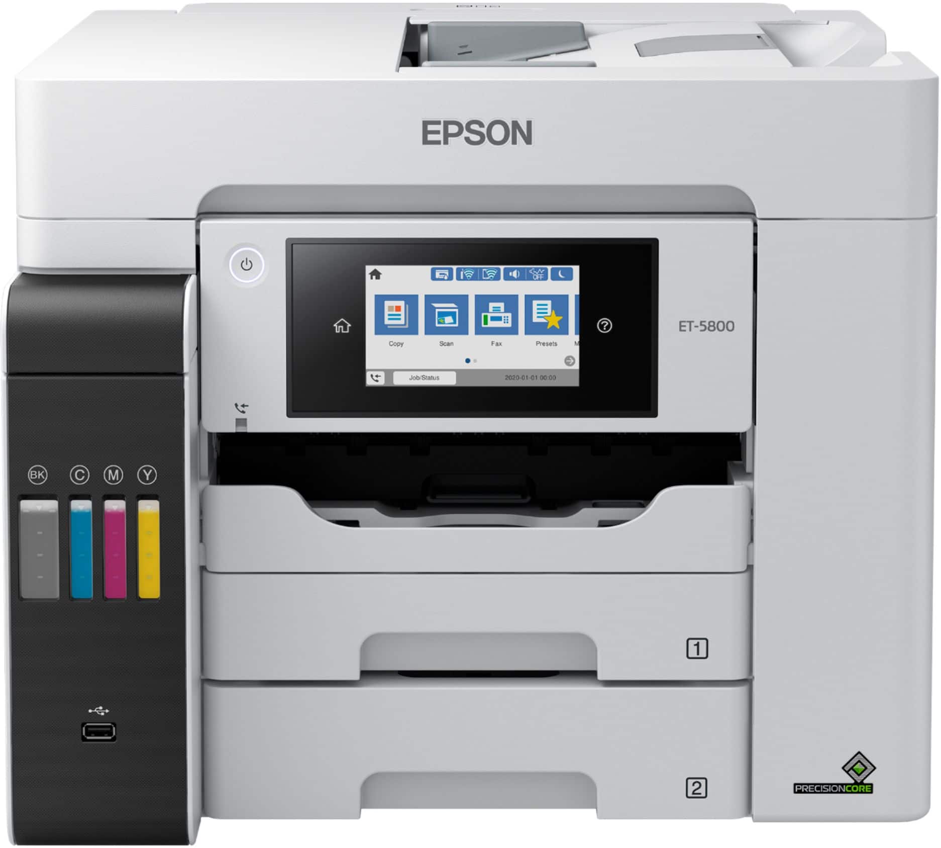Alt View 15. Epson - EcoTank Pro ET-5800 Wireless All-In-One Inkjet Printer - White.