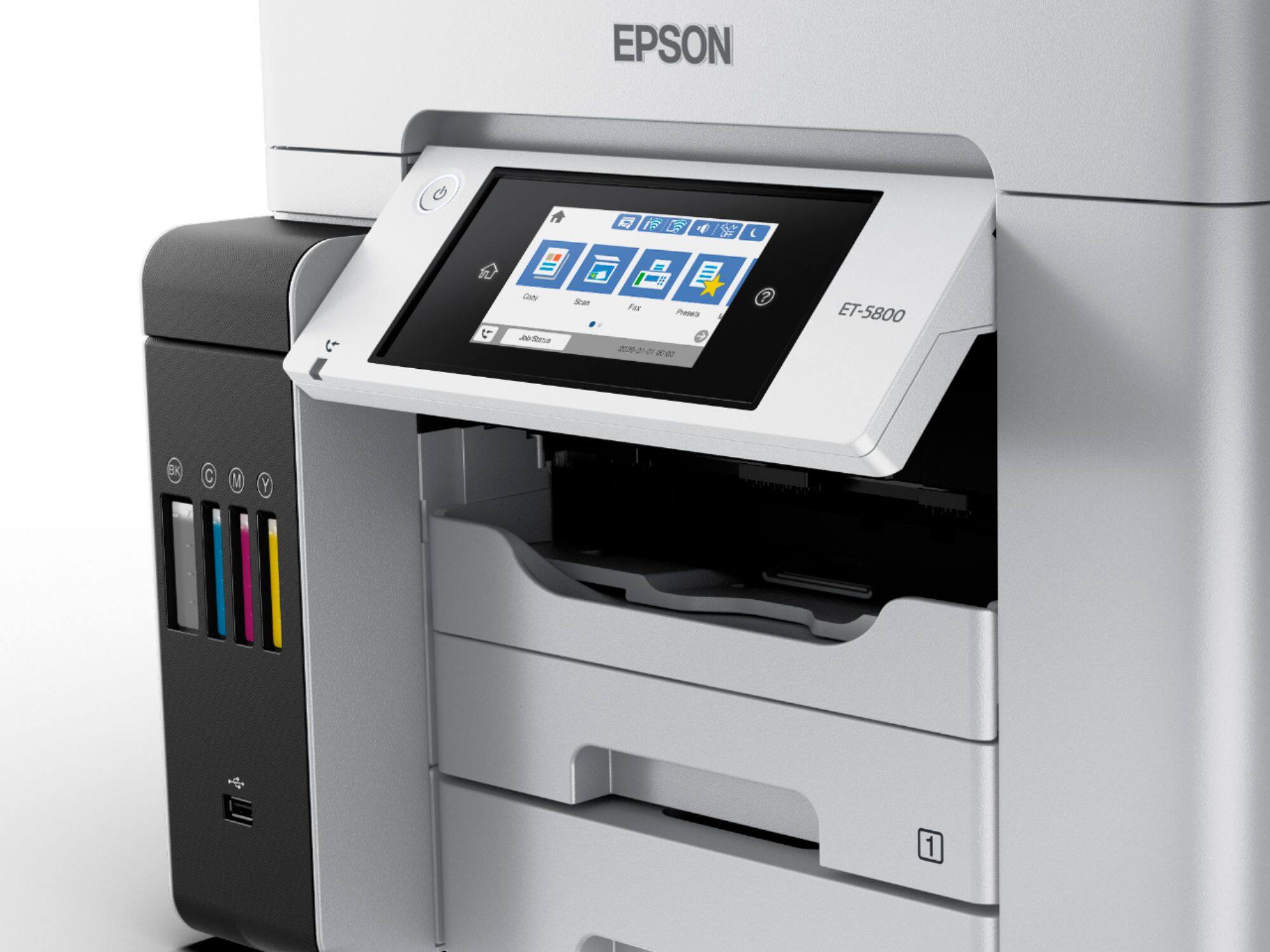 Alt View 16. Epson - EcoTank Pro ET-5800 Wireless All-In-One Inkjet Printer - White.