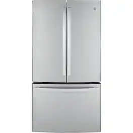 GE - 23.1 Cu. Ft. French Door Counter-Depth Refrigerator with TwinChill Evaporators - Stainless Steel