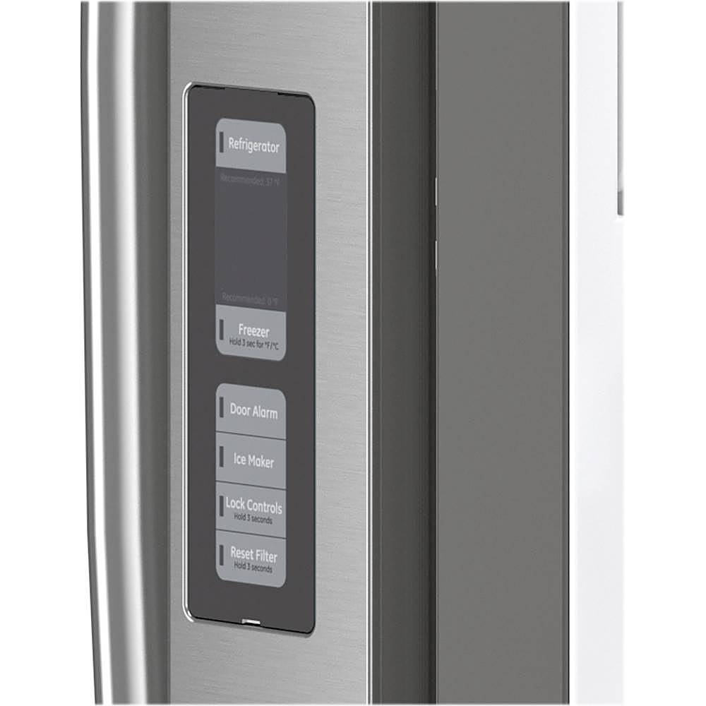 Alt View 12. GE - 23.1 Cu. Ft. French Door Counter-Depth Refrigerator - Stainless steel.