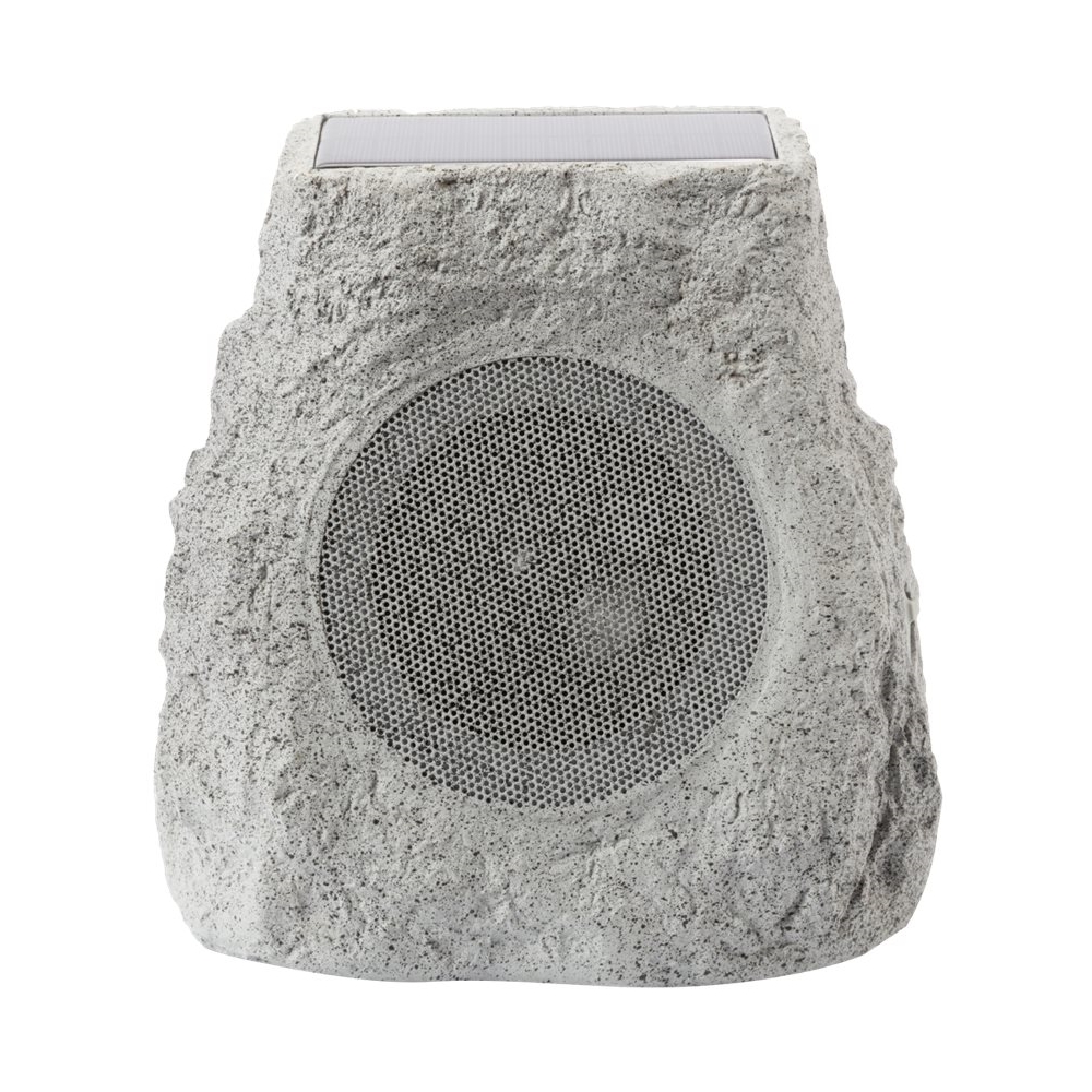 ION Audio – Glow Stone Solar Outdoor Rock Speaker (Each) – Gray