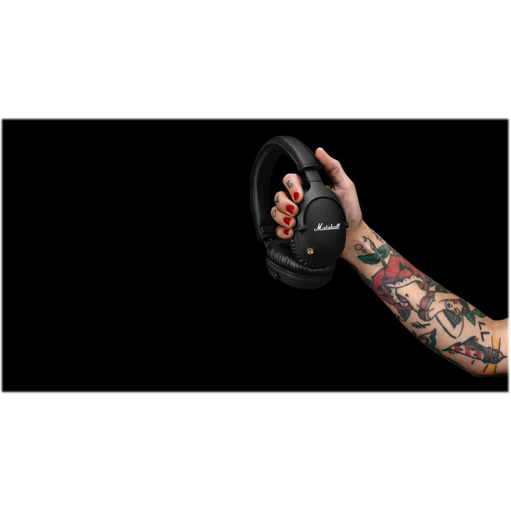 Alt View 14. Marshall - Monitor II A.N.C. Wireless Noise Cancelling Over-the-Ear Headphones - Black.