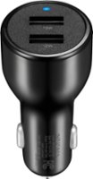 Insignia™ - 24W Dual USB Port Vehicle Charger - Black - Front_Zoom