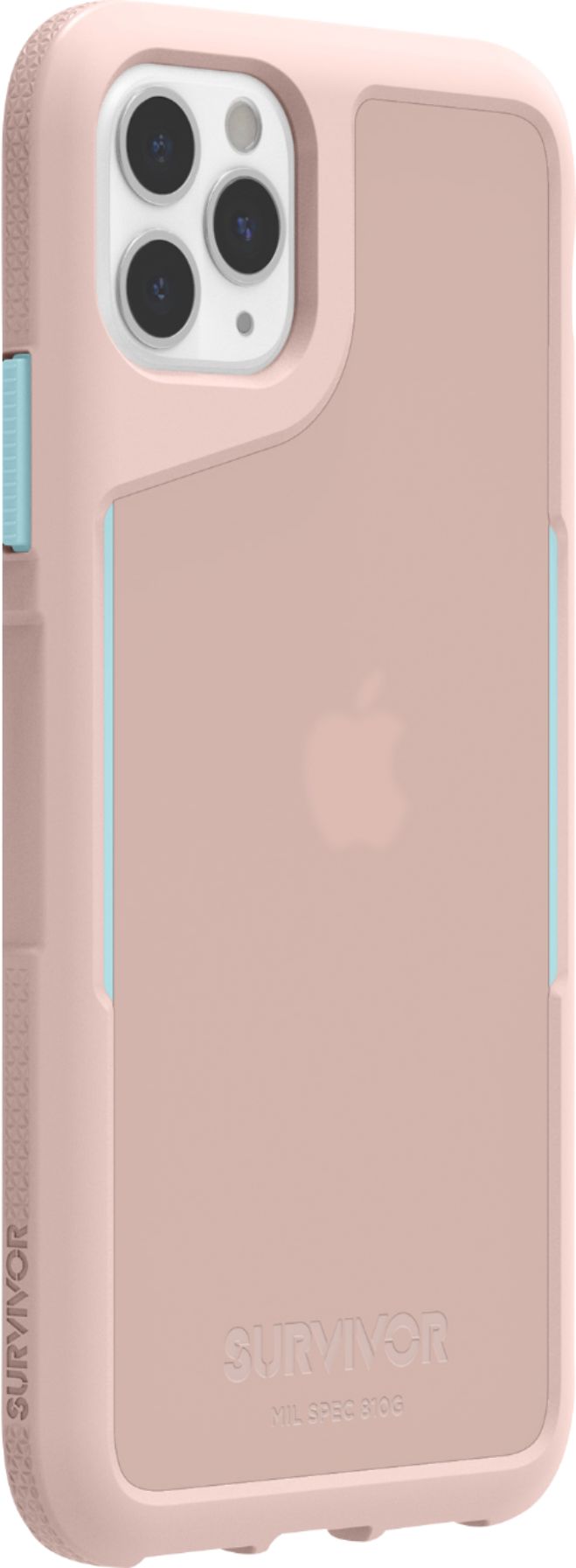 Angle View: Griffin Technology - Survivor Endurance Case for Apple® iPhone® 11 Pro Max - Blue/Translucent/Pink