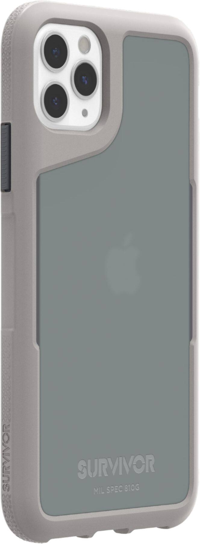 Angle View: Griffin Technology - Survivor Endurance Case for Apple® iPhone® 11 Pro Max - Gray/Translucent