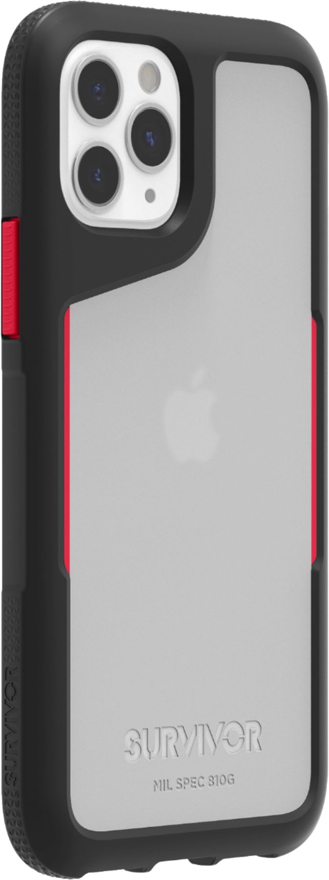 Angle View: Griffin Technology - Survivor Endurance Case for Apple® iPhone® 11 Pro - Black/Red
