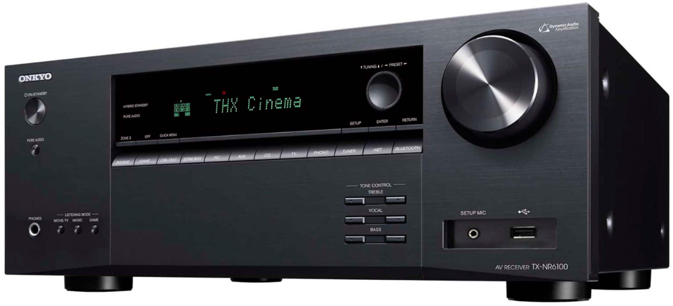 Left. Onkyo - TX-NR6100 7.2 Channel THX Certified Network A/V Receiver - Black.