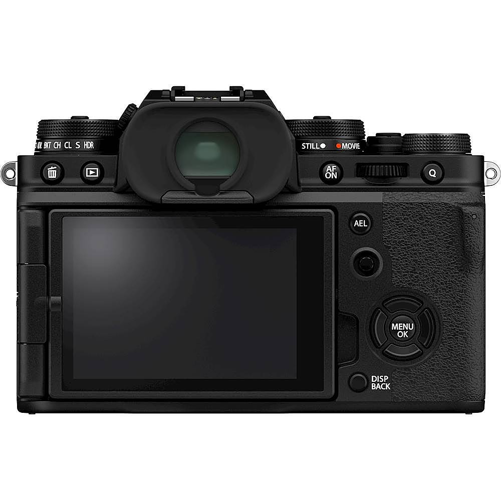 Back View: Fujifilm - X Series X-T4 Mirrorless Camera (Body Only) - Black