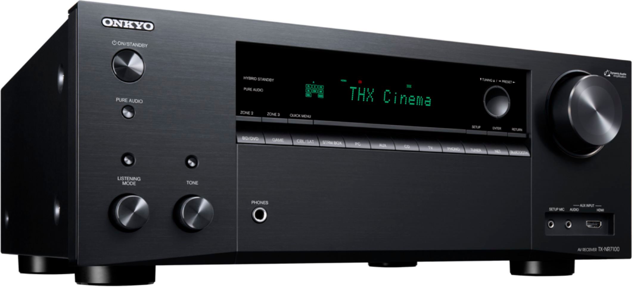 Angle View: Onkyo - TX-NR7100 9.2 Channel THX Certified Network A/V Receiver - Black