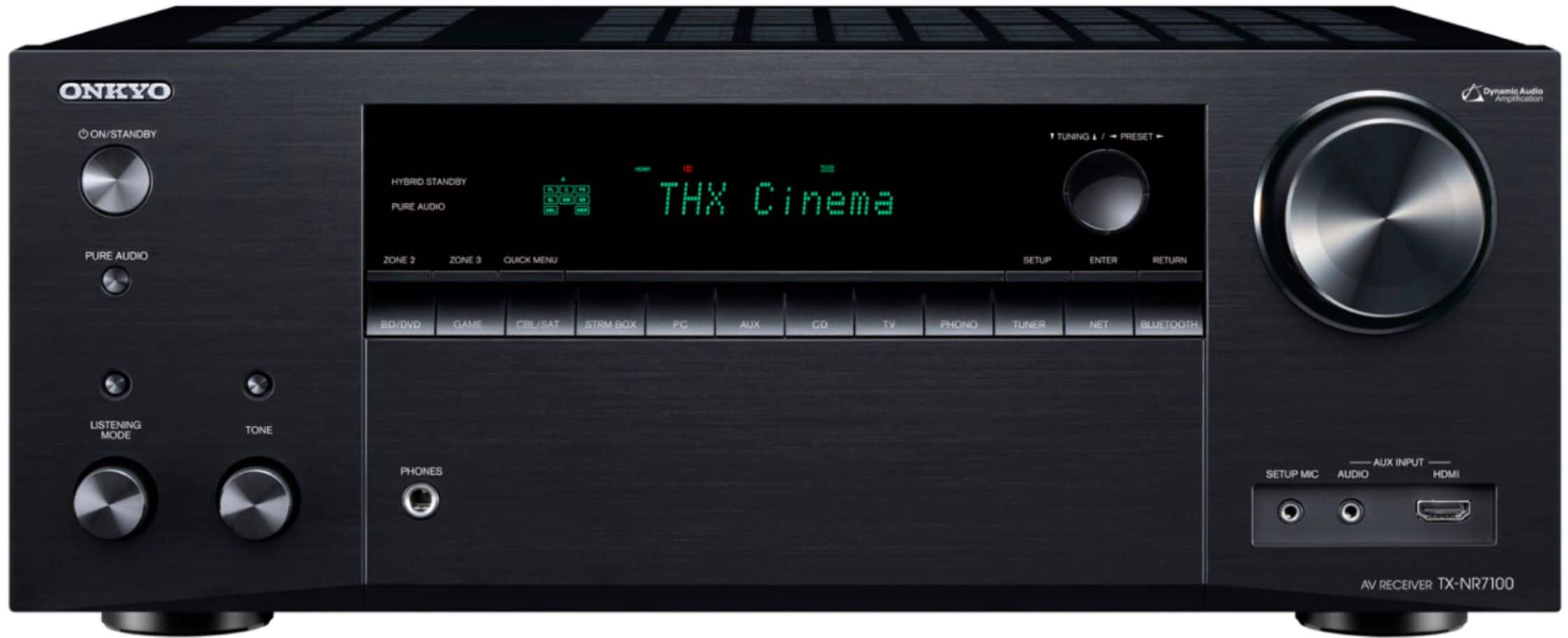 Front. Onkyo - TX-NR7100 9.2 Channel THX Certified Network A/V Receiver - Black.