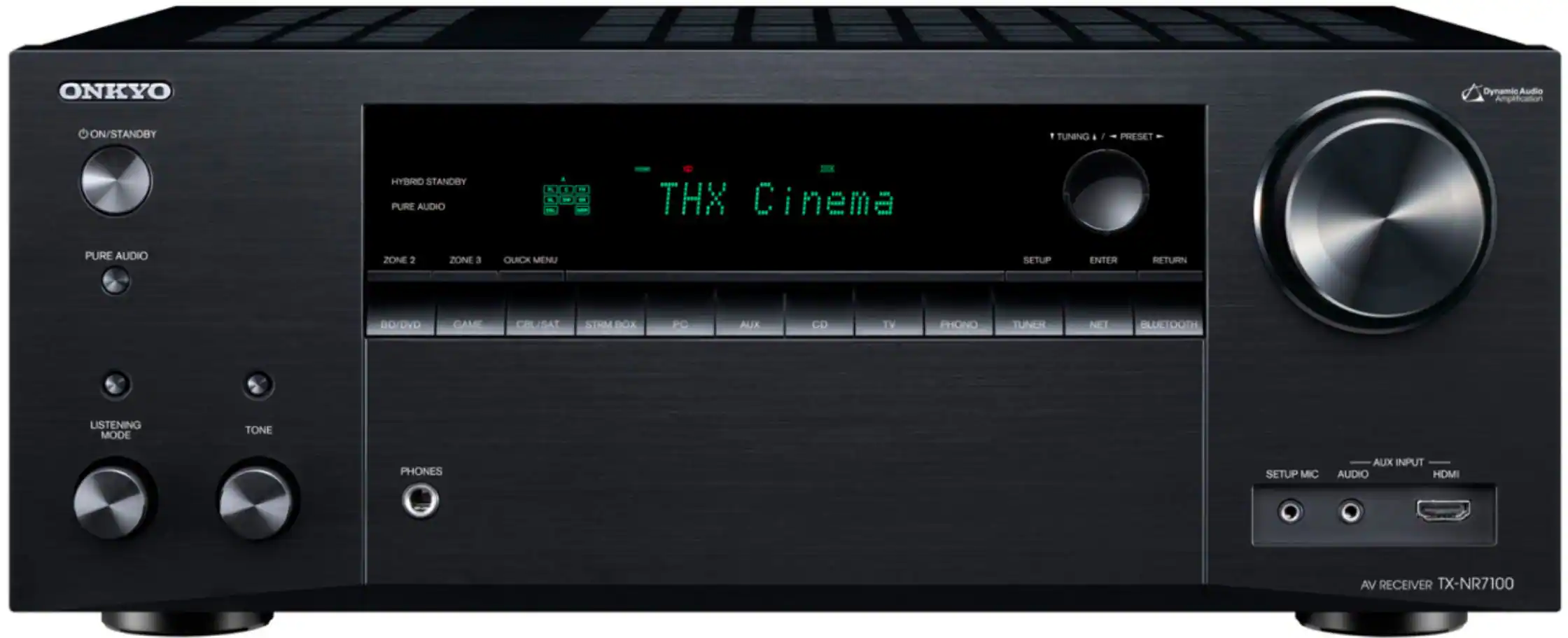 Front. Onkyo - TX-NR7100 9.2 Channel THX Certified Network A/V Receiver - Black.