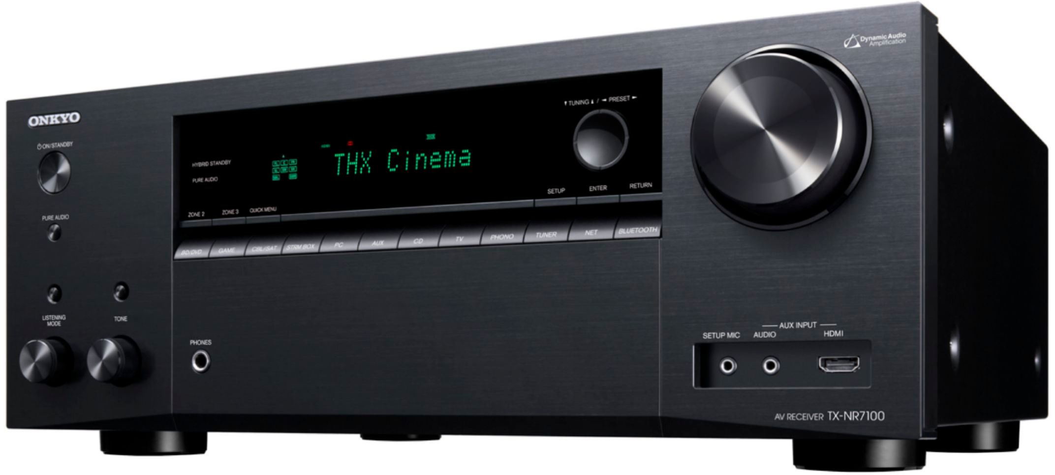 Left View: Onkyo - TX-NR7100 9.2 Channel THX Certified Network A/V Receiver - Black