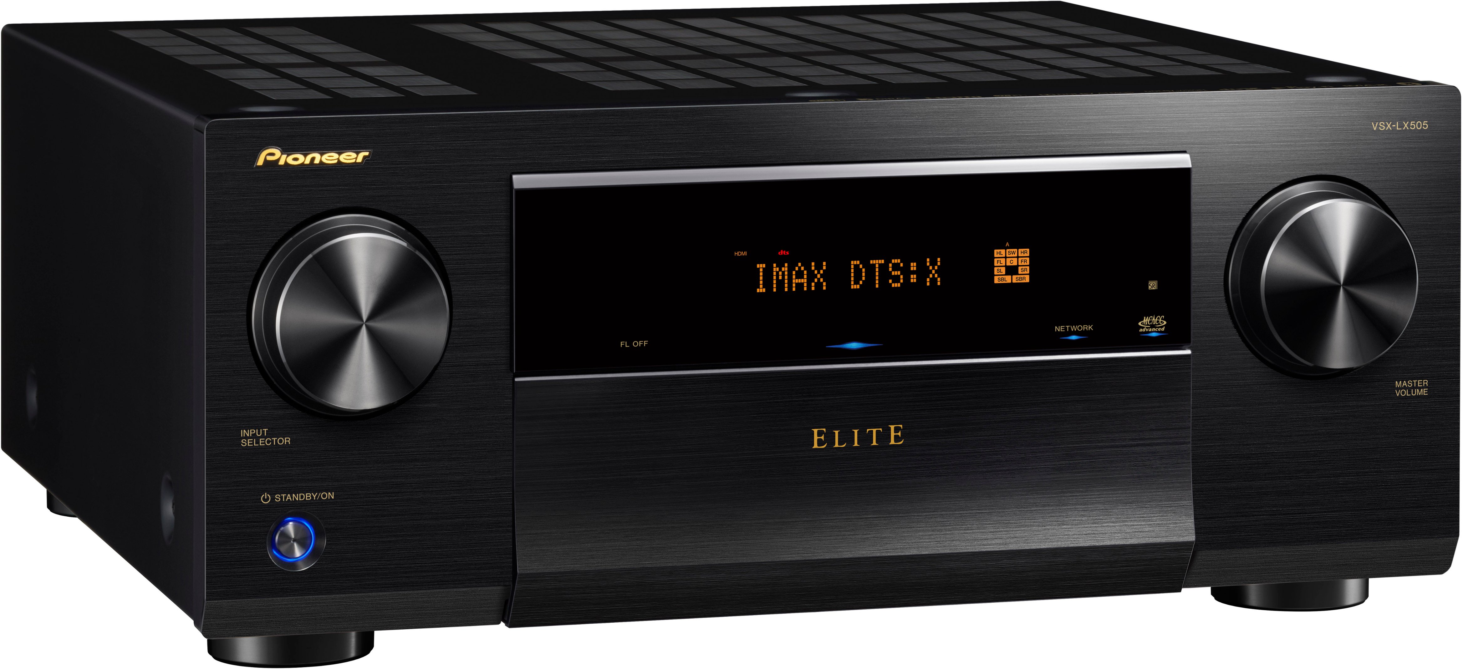 Angle View: Pioneer Elite - VSX-LX505 9.2 Channel Network AV Receiver with Bluetooth - Black