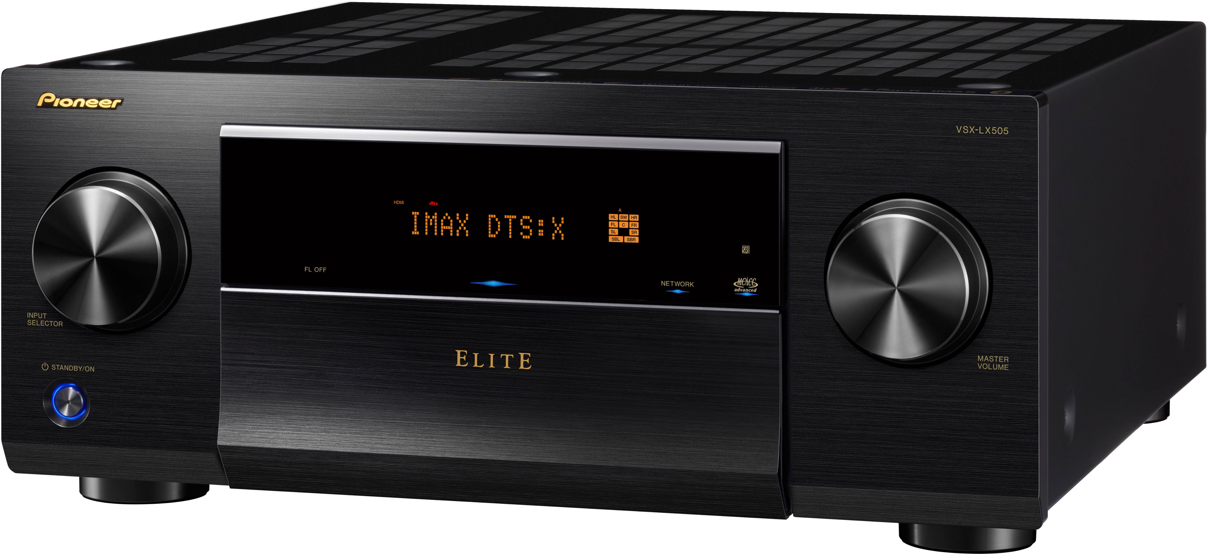 Left View: Pioneer Elite - VSX-LX505 9.2 Channel Network AV Receiver with Bluetooth - Black