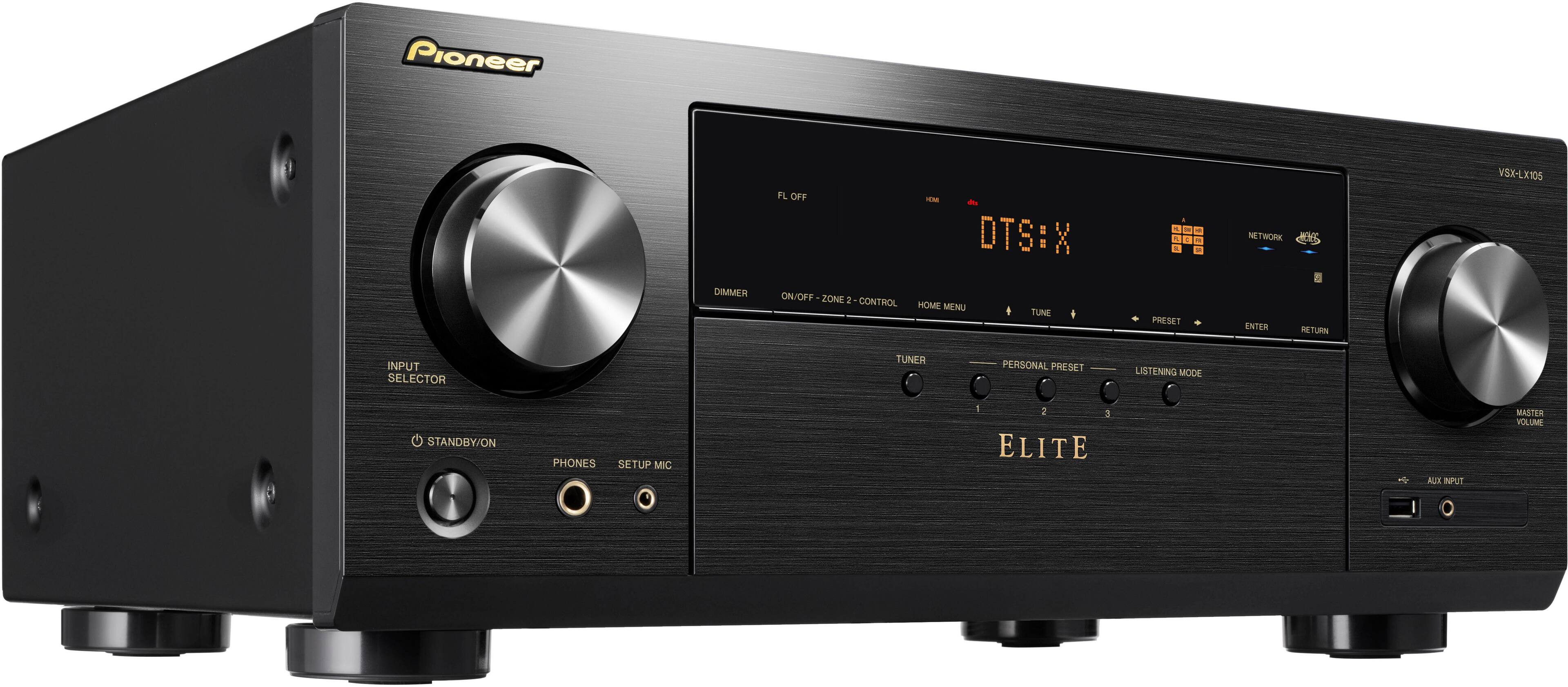Angle. Pioneer Elite - VSX-LX105 7.2 Channel Network AV Receiver - Black.