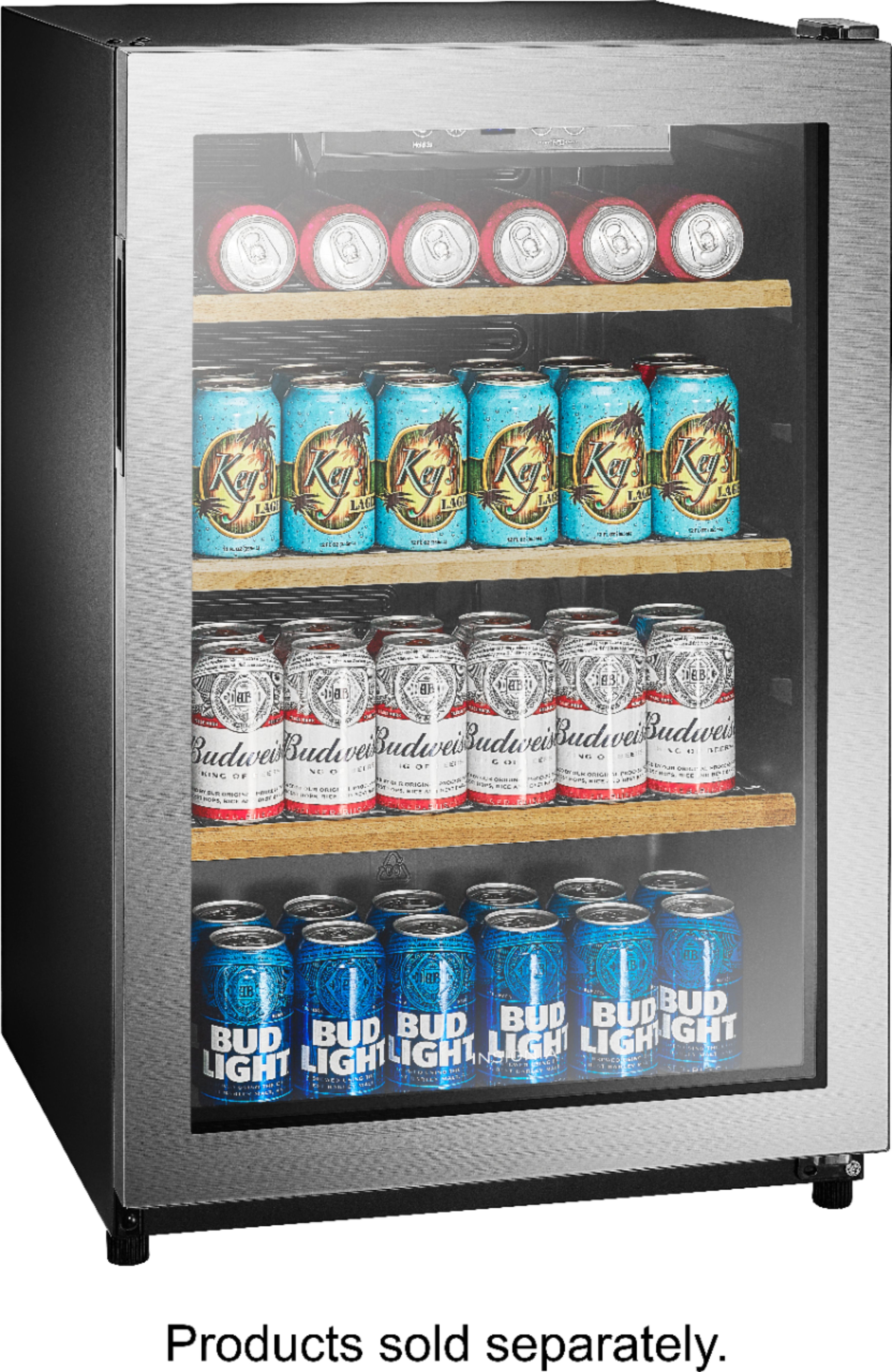 Angle View: Sub-Zero - 46-Bottle Built-In Dual Zone Wine Cooler - Stainless steel