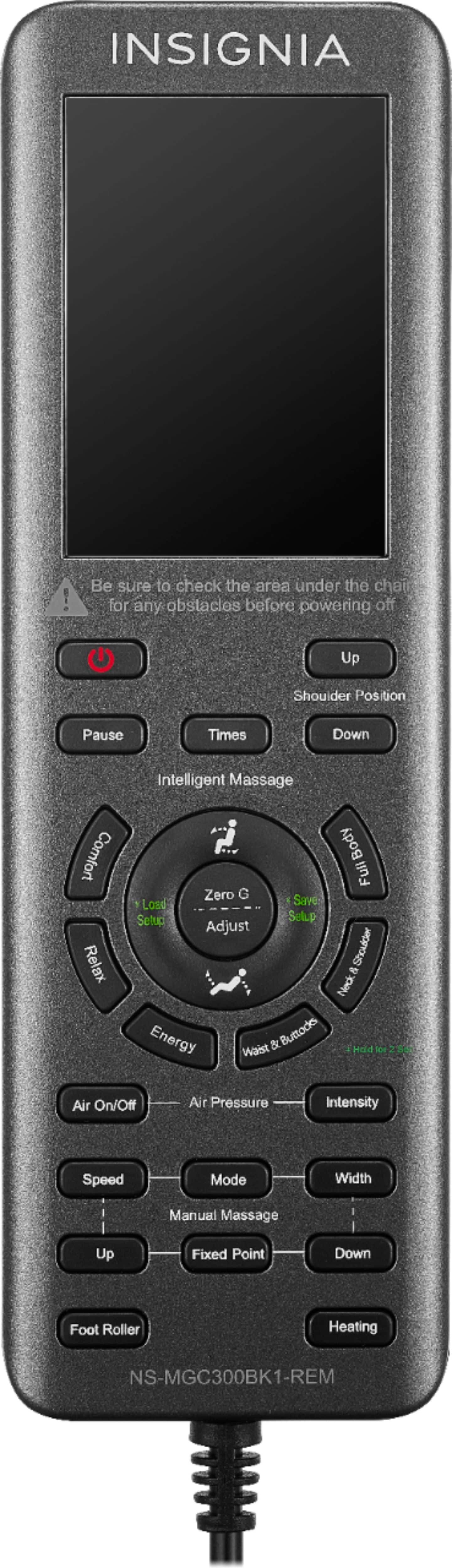 Alt View 16. Insignia™ - 2D Zero Gravity Full Body Massage Chair - Black with silver trim.