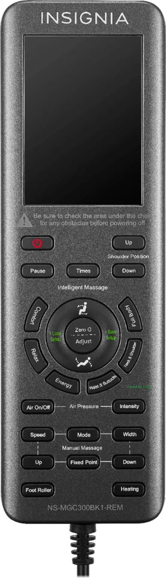 Alt View 16. Insignia™ - 2D Zero Gravity Full Body Massage Chair - Black with silver trim.