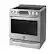 Angle. LG - STUDIO 6.3 Cu. Ft. Smart Slide-in Electric Induction True Convection Range with EasyClean and SmoothTouch glass controls - PrintProof Stainless Steel.