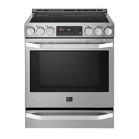 LG - STUDIO 6.3 cu. Ft. Slide-in Electric Induction Convection Range with Wifi and Warming Drawer - Stainless steel - Front_Zoom