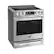 Left. LG - STUDIO 6.3 Cu. Ft. Smart Slide-in Electric Induction True Convection Range with EasyClean and SmoothTouch glass controls - PrintProof Stainless Steel.