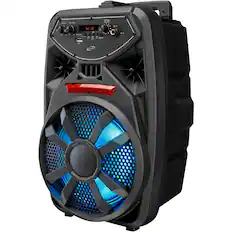 Front. iLive - Portable Bluetooth Party Speaker - Black.