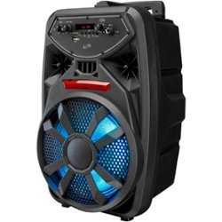 iLive - Portable Bluetooth Party Speaker - Black - Front_Zoom