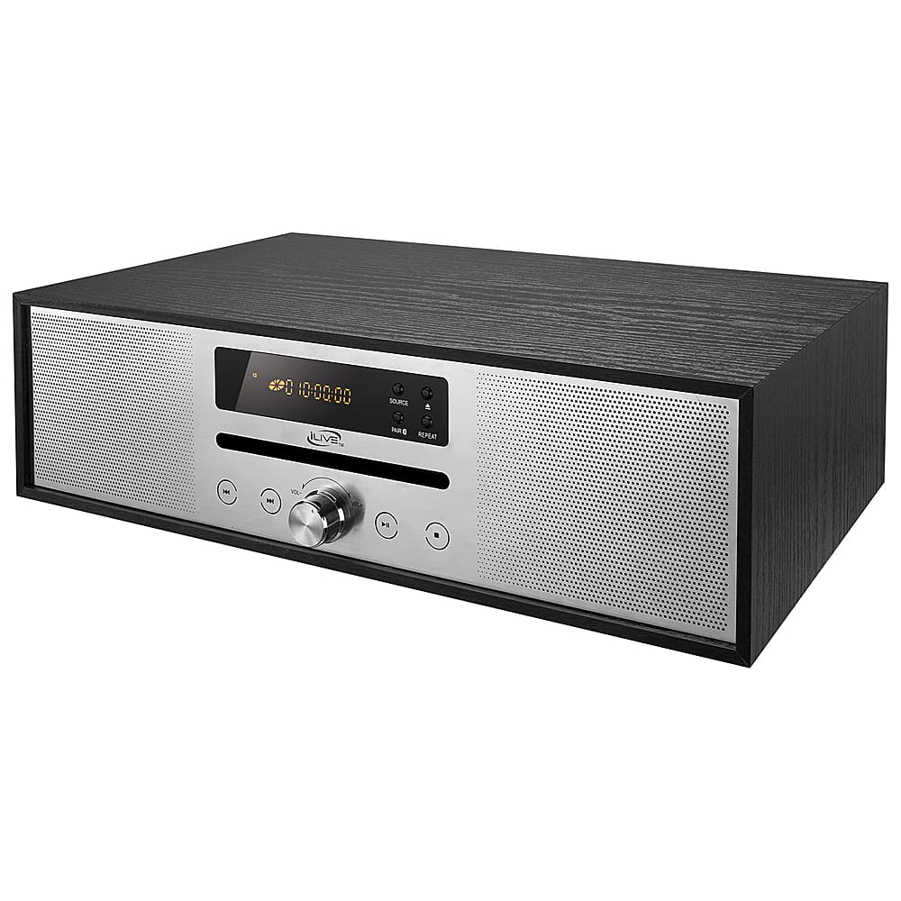 iLive - Bluetooth CD Home Stereo System - Silver - Front_Zoom