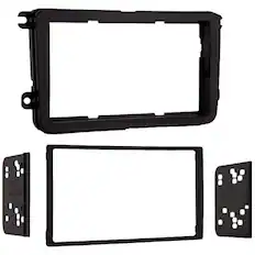 Front. Metra - Dash Kit for Select 2005-2019 Volkswagen Jetta Passat Beetle Tiguan GTI CC Eos Golf Rabbit - High Gloss Black.