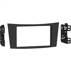 Front. Metra - Dash Kit for Select 2003-2009 Mercedes-Benz E Class CLS DIN DDIN - Matte Black.