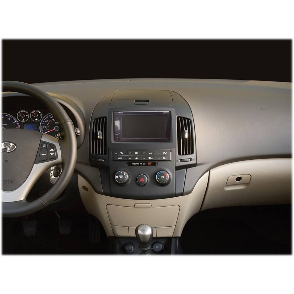 Alt View 11. Metra - Dash Kit for Select 2009-2012 Hyundai Elantra DIN DDIN - Matte Black.