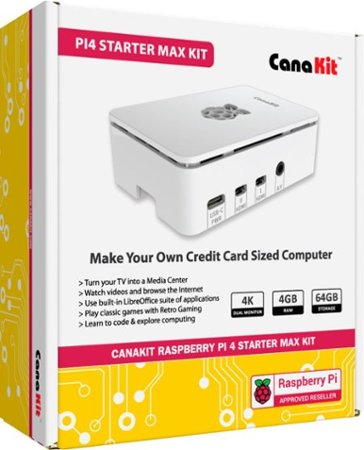 CanaKit - Raspberry Pi 4 Starter MAX Kit 4GB RAM - White