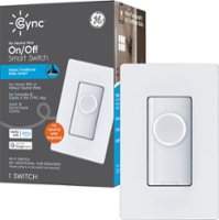 GE - CYNC Smart Switch, No Neutral Wire Required, On-Off Button Style with Bluetooth and 2.4 GHz Wifi (Packaging May Vary) - White - Alt_View_Zoom_1