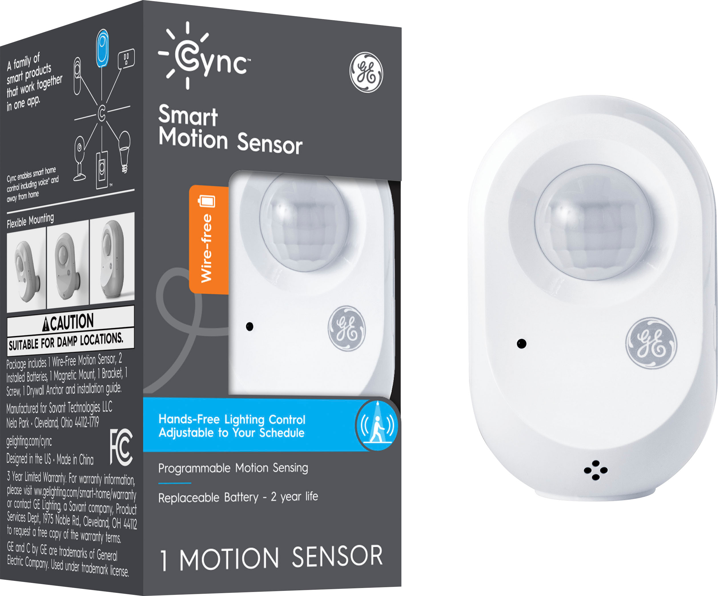 C by GE - Wire-Free Smart Motion Sensor - White