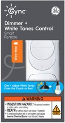 GE - CYNC Smart Dimmer Remote + White Tones Control, Bluetooth, Battery Powered (Packing May Vary) - White - Front_Zoom