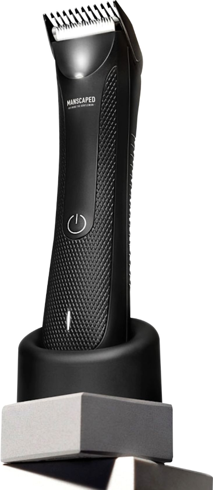 Left View: Wahl Lithium Ion Rechargeable All-in-One Trimmer - Black/Silver Model 9888-600