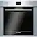Front. Bosch - 500 Series 24" Built-In Single Electric Convection Wall Oven - Stainless steel.