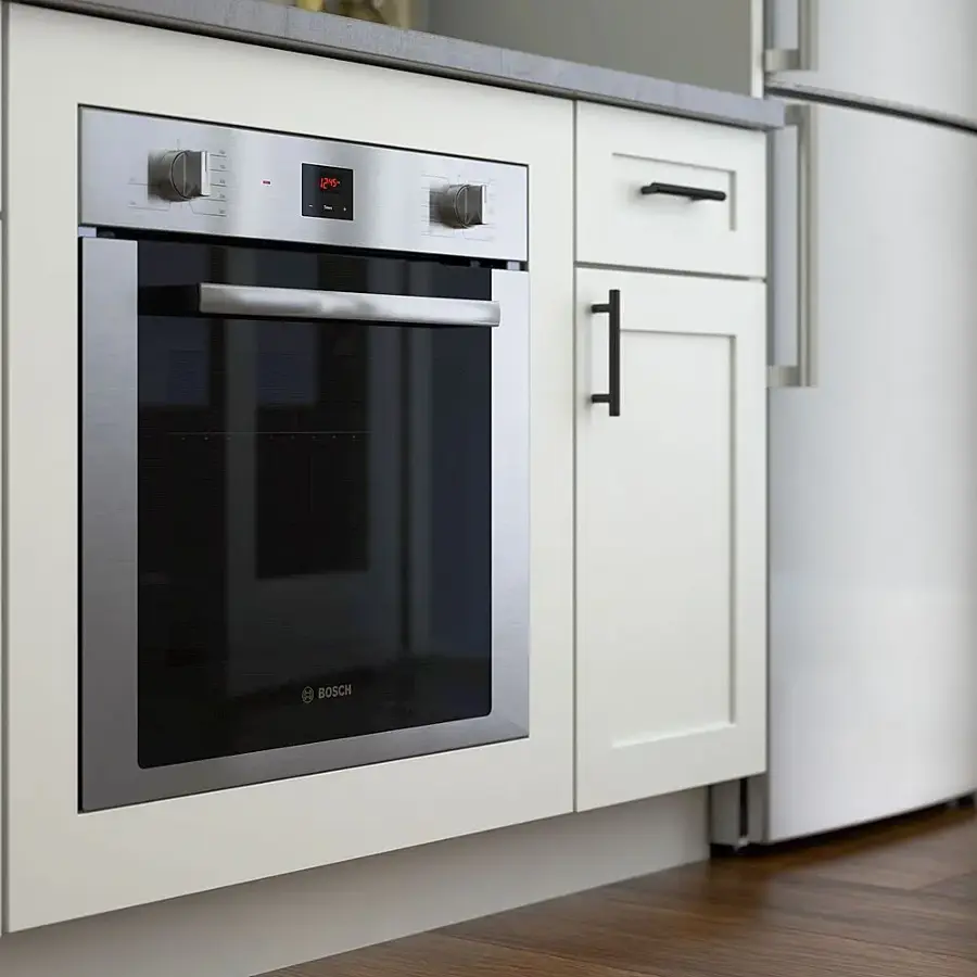 Alt View 15. Bosch - 500 Series 24" Built-In Single Electric Convection Wall Oven - Stainless steel.