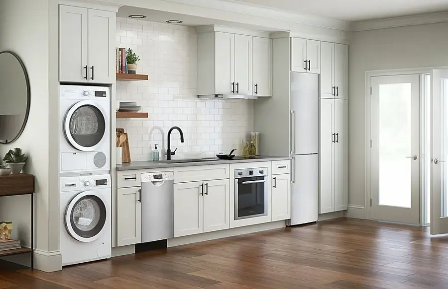 Alt View 20. Bosch - 500 Series 24" Built-In Single Electric Convection Wall Oven - Stainless steel.