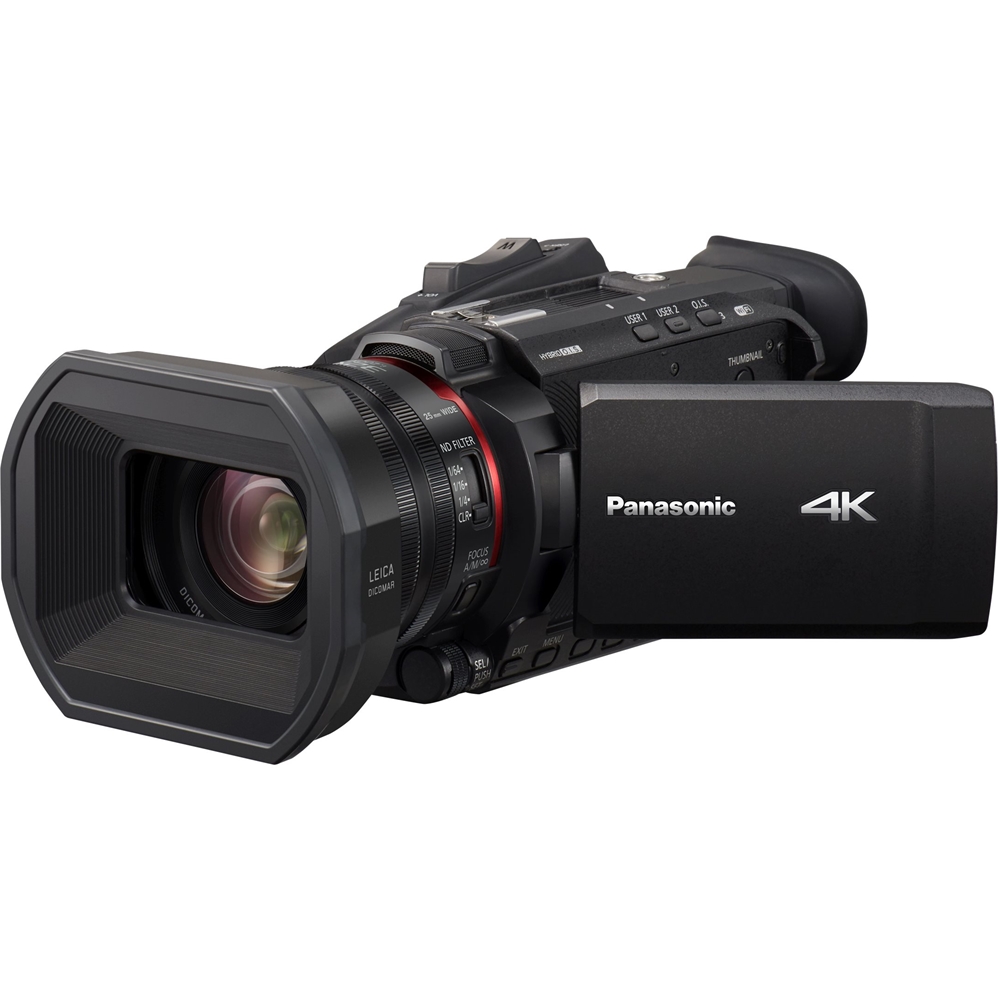 Angle View: Panasonic - HC-X1500 4k60p Premium Camcorder - Black
