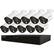 Front. Night Owl - Expandable 16 Channel 10 Camera 5MP HD Indoor/Outdoor Wired DVR Surveillance System with 2TB Hard Drive - Black/White.