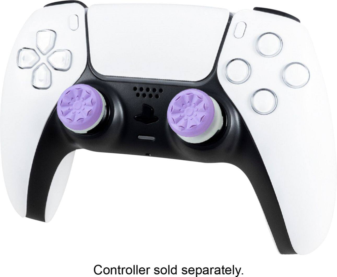 Left. KontrolFreek - FPS Freek Galaxy 4 Prong Performance Thumbsticks for PS5 and PS4 - Purple/Gray.