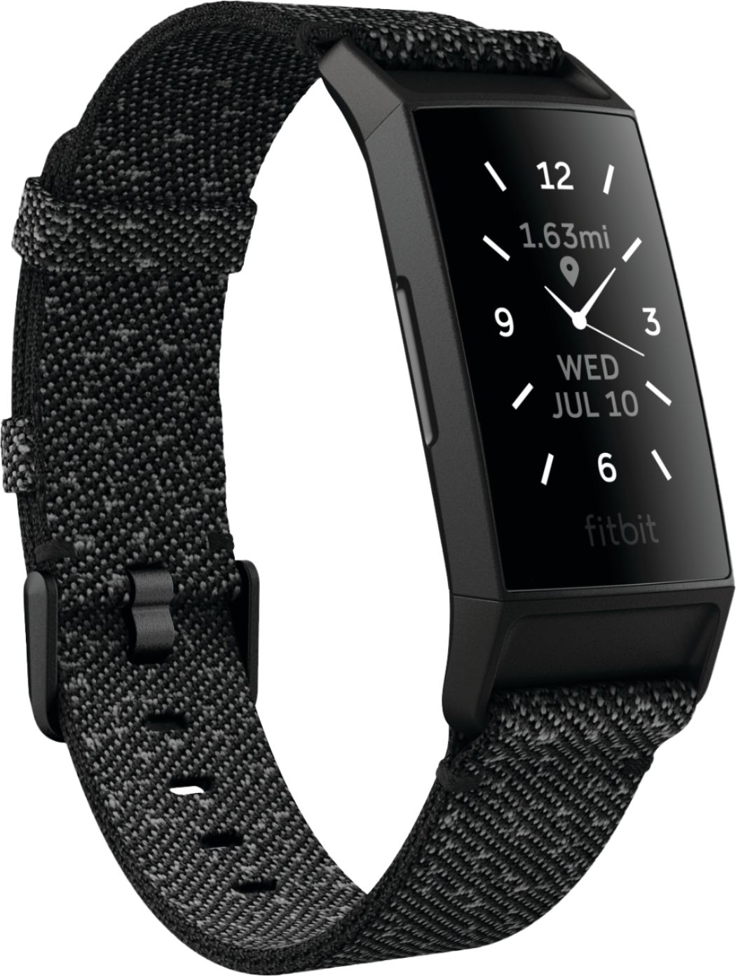 Angle View: Fitbit - Charge 4 Special Edition Activity Tracker GPS + Heart Rate - Granite Reflective