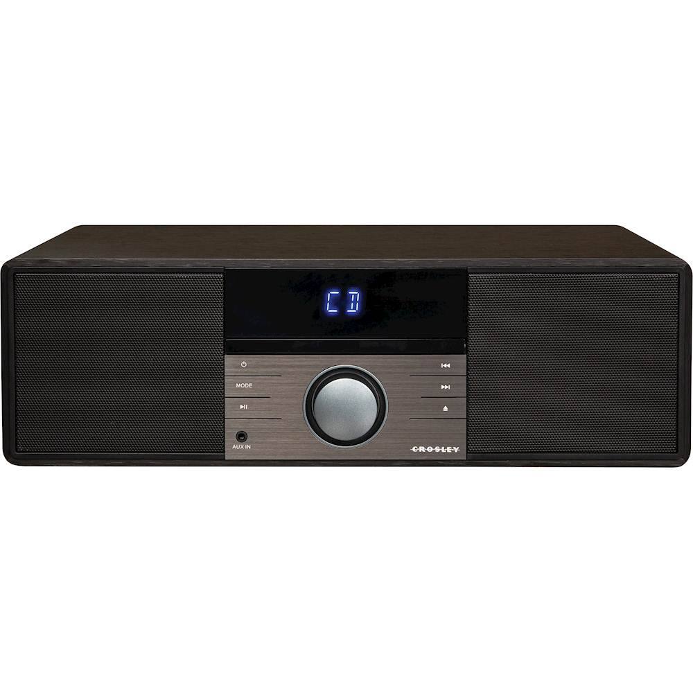 Front. Crosley - Radio CD Player - Black.