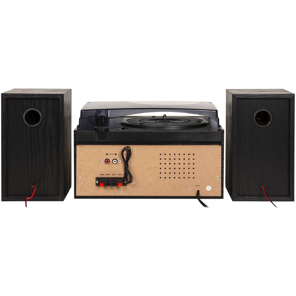 Back. Crosley - Eclipse  Entertainment Center - Silver/Black.